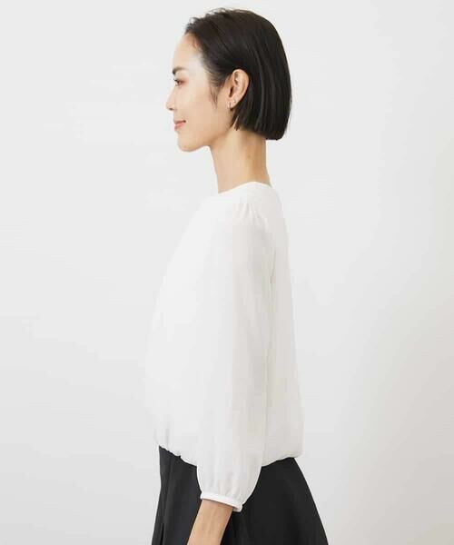 MICHEL KLEIN / ミッシェルクラン カットソー | [インナーにおすすめ]プリーツデザインブラウソー | 詳細21