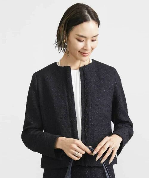 MICHEL KLEIN / ミッシェルクラン カットソー | [インナーにおすすめ]プリーツデザインブラウソー | 詳細8