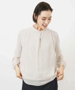 MICHEL KLEIN / ミッシェルクラン カットソー | [インナーにおすすめ]ボウタイ付き2WAYブラウソ—