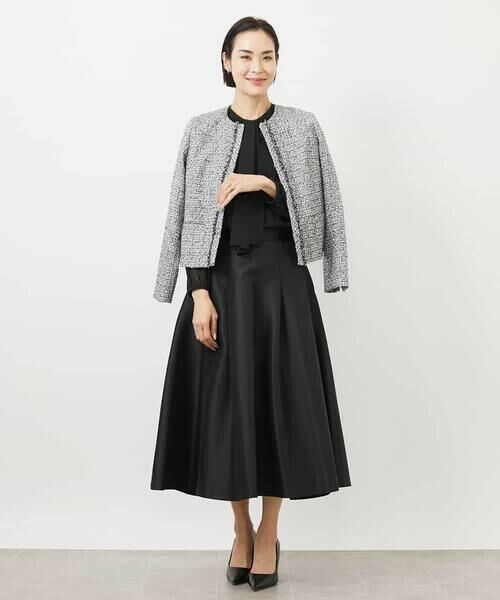 MICHEL KLEIN / ミッシェルクラン カットソー | [インナーにおすすめ]ボウタイ付き2WAYブラウソ— | 詳細24