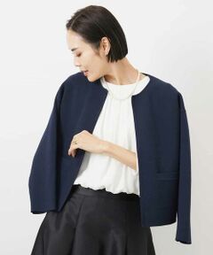 MICHEL KLEIN / ミッシェルクラン カーディガン・ボレロ | ノーカラーニットジャケット