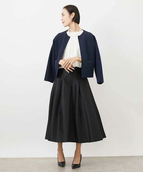 MICHEL KLEIN / ミッシェルクラン カーディガン・ボレロ | ノーカラーニットジャケット | 詳細1