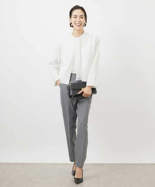 MICHEL KLEIN / ミッシェルクラン カーディガン・ボレロ | ノーカラーニットジャケット | 詳細10