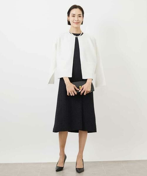 MICHEL KLEIN / ミッシェルクラン カーディガン・ボレロ | ノーカラーニットジャケット | 詳細13