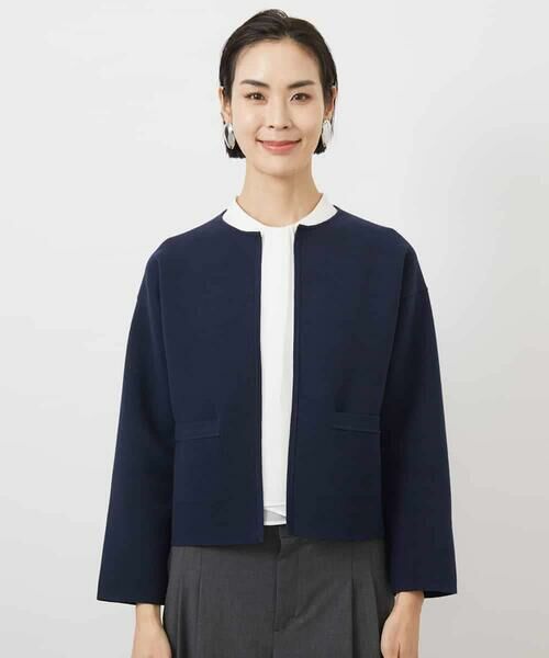 MICHEL KLEIN / ミッシェルクラン カーディガン・ボレロ | ノーカラーニットジャケット | 詳細16