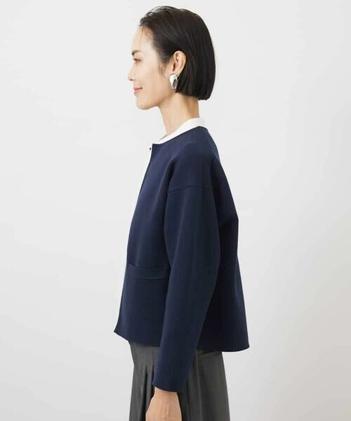 MICHEL KLEIN / ミッシェルクラン カーディガン・ボレロ | ノーカラーニットジャケット | 詳細17