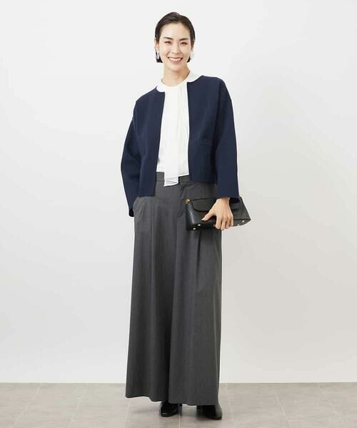 MICHEL KLEIN / ミッシェルクラン カーディガン・ボレロ | ノーカラーニットジャケット | 詳細5