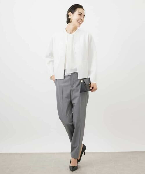 MICHEL KLEIN / ミッシェルクラン カーディガン・ボレロ | ノーカラーニットジャケット | 詳細9