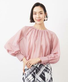 MICHEL KLEIN / ミッシェルクラン シャツ・ブラウス | ボリュームスリーブシアーブラウス(WEB限定カラーあり)