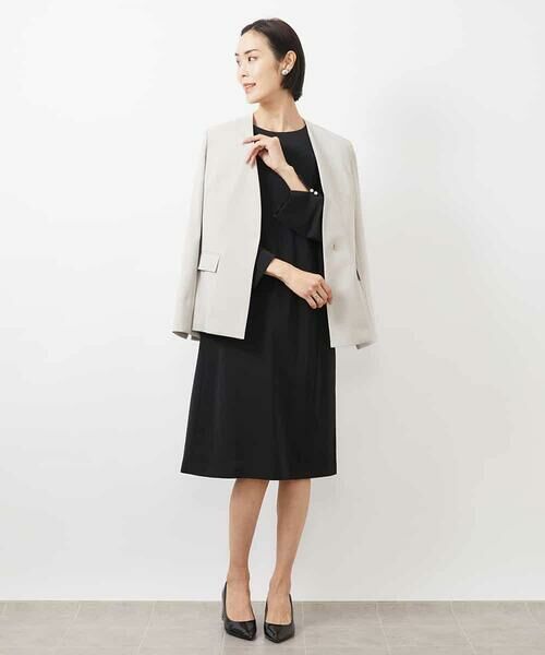 MICHEL KLEIN / ミッシェルクラン ロング・マキシ丈ワンピース | 袖口パールワンピース | 詳細4