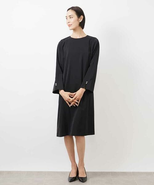 MICHEL KLEIN / ミッシェルクラン ロング・マキシ丈ワンピース | 袖口パールワンピース | 詳細7