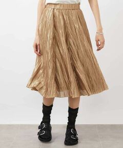 MICHEL KLEIN / ミッシェルクラン ロング・マキシ丈スカート | メタリックプリーツスカート