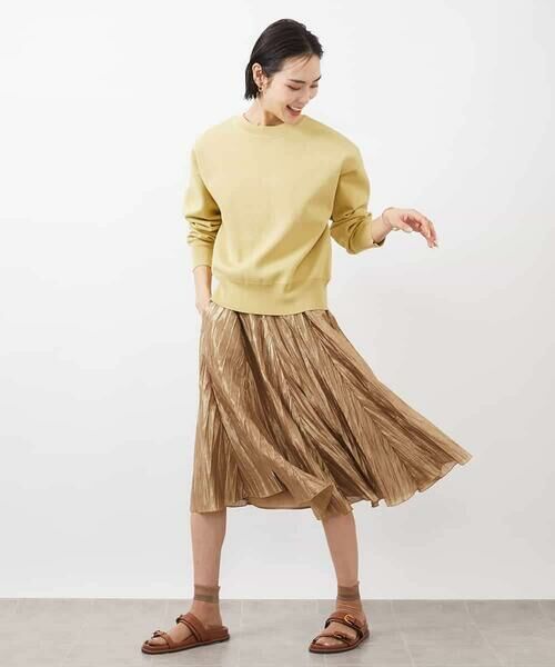 MICHEL KLEIN / ミッシェルクラン ロング・マキシ丈スカート | メタリックプリーツスカート | 詳細18