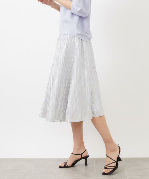 MICHEL KLEIN / ミッシェルクラン ロング・マキシ丈スカート | メタリックプリーツスカート | 詳細21