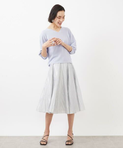 MICHEL KLEIN / ミッシェルクラン ロング・マキシ丈スカート | メタリックプリーツスカート | 詳細22