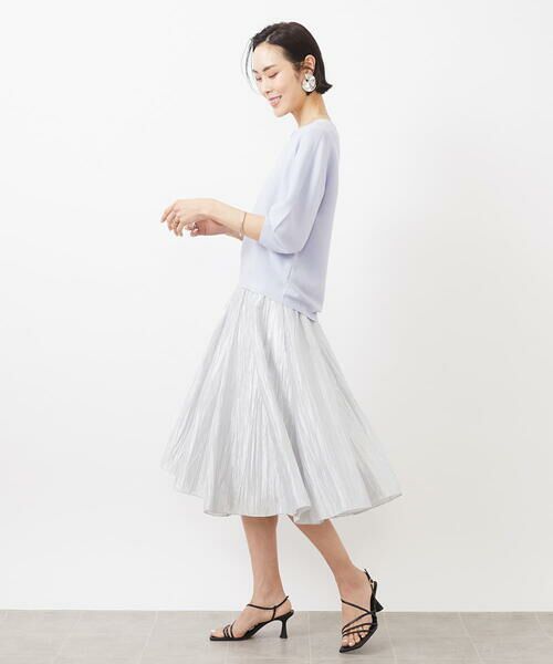 MICHEL KLEIN / ミッシェルクラン ロング・マキシ丈スカート | メタリックプリーツスカート | 詳細23
