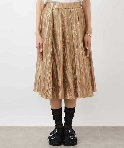 MICHEL KLEIN / ミッシェルクラン ロング・マキシ丈スカート | メタリックプリーツスカート | 詳細24