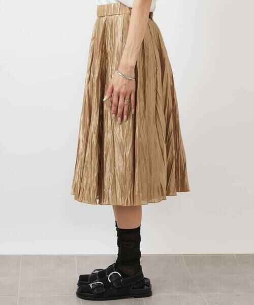 MICHEL KLEIN / ミッシェルクラン ロング・マキシ丈スカート | メタリックプリーツスカート | 詳細25