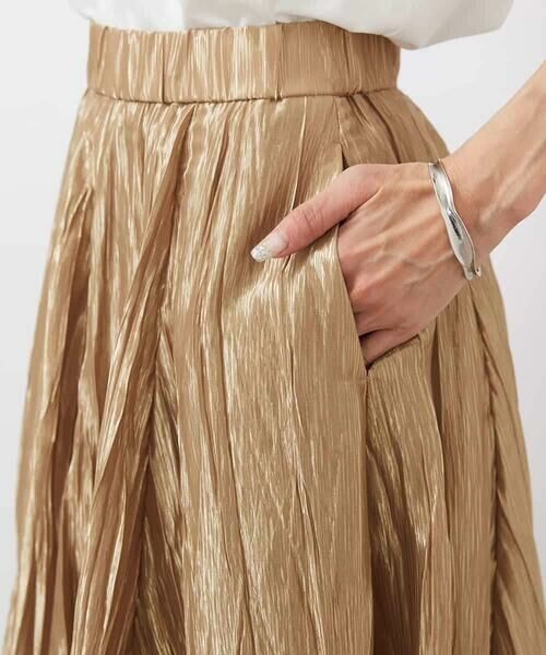 MICHEL KLEIN / ミッシェルクラン ロング・マキシ丈スカート | メタリックプリーツスカート | 詳細28