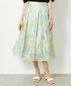 MICHEL KLEIN / ミッシェルクラン ロング・マキシ丈スカート | ［オリジナルプリント］ピオーニープリントスカート