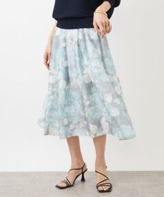 MICHEL KLEIN / ミッシェルクラン ロング・マキシ丈スカート | ［オリジナルプリント］ピオーニープリントスカート