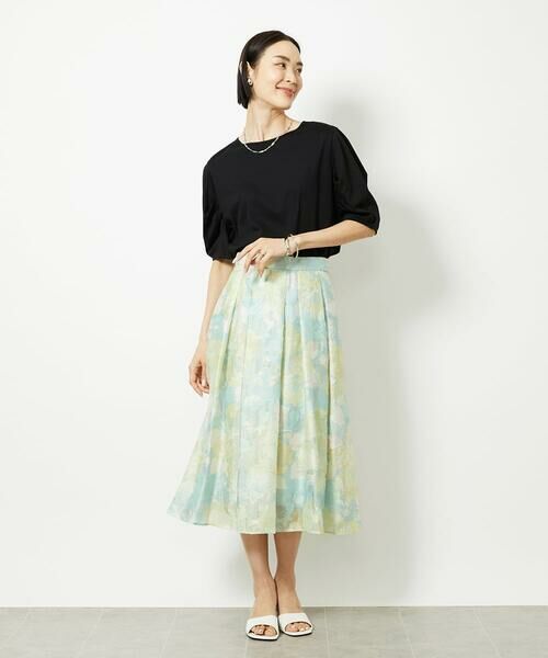 MICHEL KLEIN / ミッシェルクラン ロング・マキシ丈スカート | ［オリジナルプリント］ピオーニープリントスカート | 詳細3