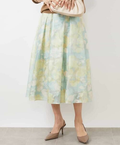 MICHEL KLEIN / ミッシェルクラン ロング・マキシ丈スカート | ［オリジナルプリント］ピオーニープリントスカート | 詳細5