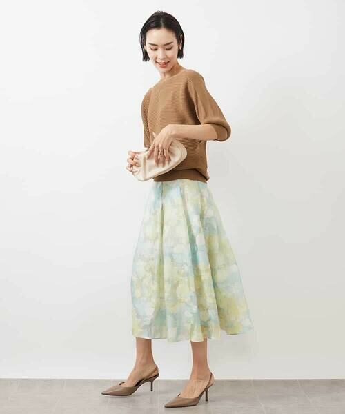 MICHEL KLEIN / ミッシェルクラン ロング・マキシ丈スカート | ［オリジナルプリント］ピオーニープリントスカート | 詳細6