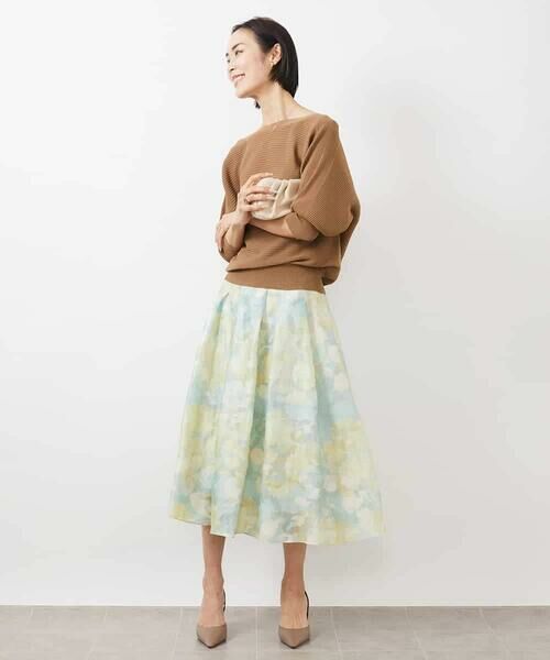 MICHEL KLEIN / ミッシェルクラン ロング・マキシ丈スカート | ［オリジナルプリント］ピオーニープリントスカート | 詳細8