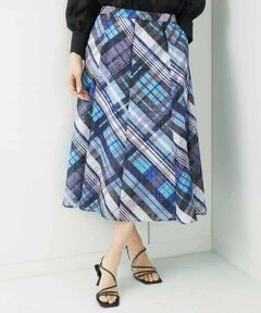 MICHEL KLEIN / ミッシェルクラン ロング・マキシ丈スカート | ［オリジナルプリント］シアーチェックスカート