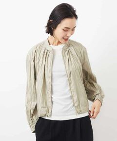 MICHEL KLEIN / ミッシェルクラン その他アウター | ［セットアップ対応］クラッシュレザーライクノーカラーブルゾン