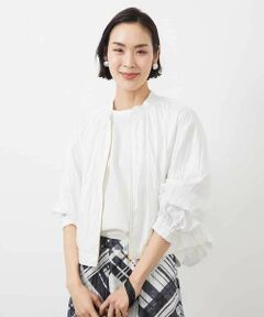 MICHEL KLEIN / ミッシェルクラン その他アウター | ［セットアップ対応］クラッシュレザーライクノーカラーブルゾン