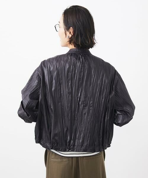 MICHEL KLEIN / ミッシェルクラン その他アウター | ［セットアップ対応］クラッシュレザーライクノーカラーブルゾン | 詳細15