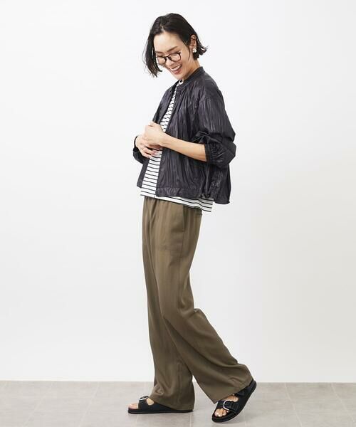 MICHEL KLEIN / ミッシェルクラン その他アウター | ［セットアップ対応］クラッシュレザーライクノーカラーブルゾン | 詳細18