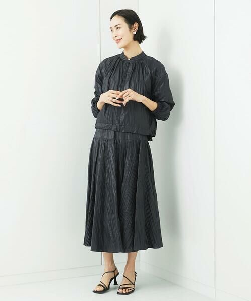 MICHEL KLEIN / ミッシェルクラン その他アウター | ［セットアップ対応］クラッシュレザーライクノーカラーブルゾン | 詳細19