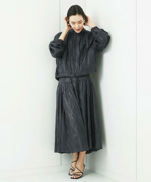 MICHEL KLEIN / ミッシェルクラン その他アウター | ［セットアップ対応］クラッシュレザーライクノーカラーブルゾン | 詳細21