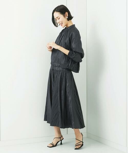 MICHEL KLEIN / ミッシェルクラン その他アウター | ［セットアップ対応］クラッシュレザーライクノーカラーブルゾン | 詳細22