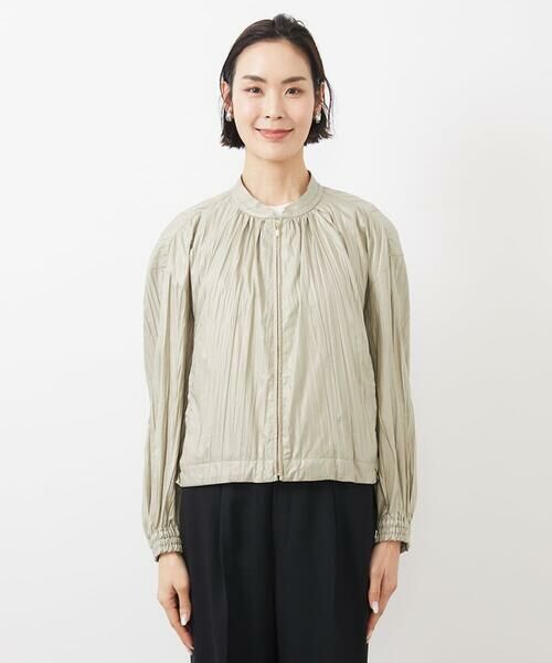 MICHEL KLEIN / ミッシェルクラン その他アウター | ［セットアップ対応］クラッシュレザーライクノーカラーブルゾン | 詳細23