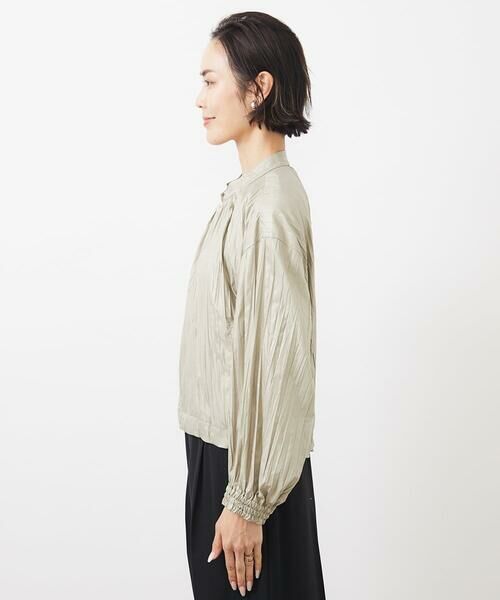 MICHEL KLEIN / ミッシェルクラン その他アウター | ［セットアップ対応］クラッシュレザーライクノーカラーブルゾン | 詳細24