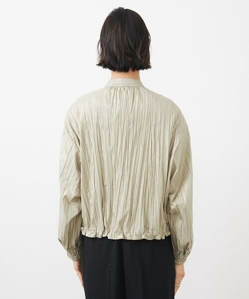 MICHEL KLEIN / ミッシェルクラン その他アウター | ［セットアップ対応］クラッシュレザーライクノーカラーブルゾン | 詳細25