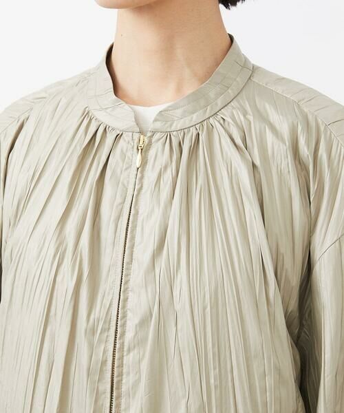 MICHEL KLEIN / ミッシェルクラン その他アウター | ［セットアップ対応］クラッシュレザーライクノーカラーブルゾン | 詳細26