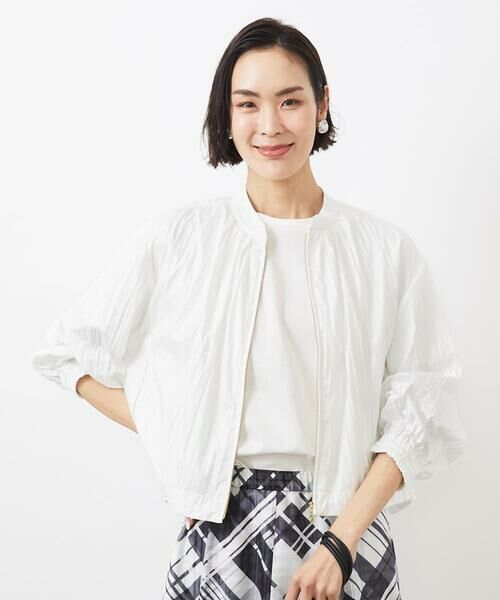 MICHEL KLEIN / ミッシェルクラン その他アウター | ［セットアップ対応］クラッシュレザーライクノーカラーブルゾン | 詳細7