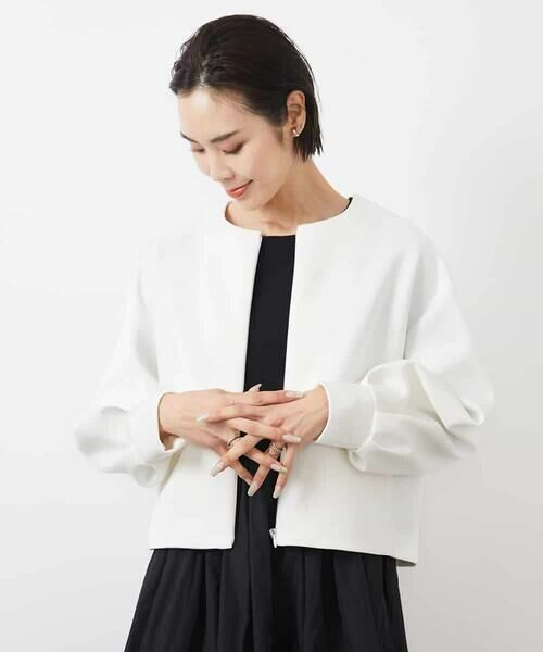 MICHEL KLEIN / ミッシェルクラン カーディガン・ボレロ | 2WAYジップカーデプルオーバー | 詳細10
