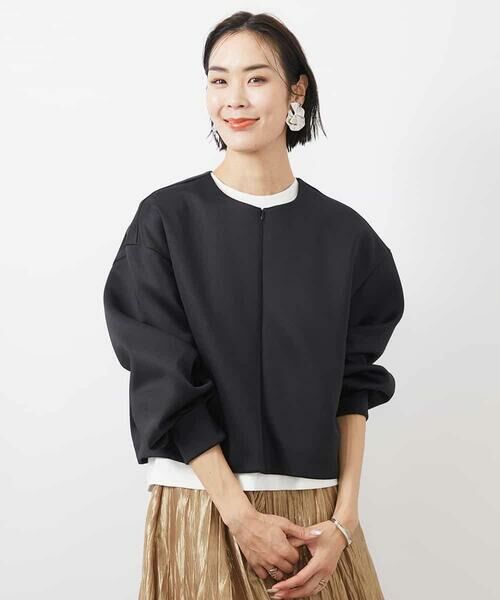MICHEL KLEIN / ミッシェルクラン カーディガン・ボレロ | 2WAYジップカーデプルオーバー | 詳細15