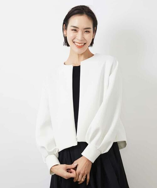 MICHEL KLEIN / ミッシェルクラン カーディガン・ボレロ | 2WAYジップカーデプルオーバー | 詳細9