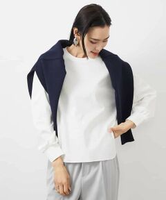 MICHEL KLEIN / ミッシェルクラン カットソー | ワンポイント刺繍ロングスリーブカットソー