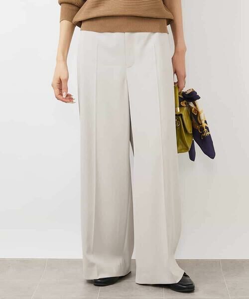 MICHEL KLEIN / ミッシェルクラン その他パンツ | ［セットアップ対応/洗える］ツイルワイドパンツ(多機能素材) | 詳細1