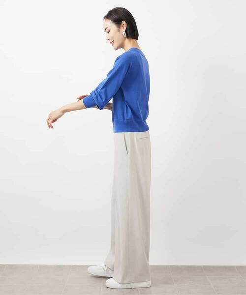 MICHEL KLEIN / ミッシェルクラン その他パンツ | ［セットアップ対応/洗える］ツイルワイドパンツ(多機能素材) | 詳細10