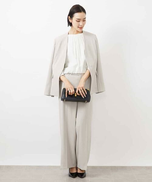 MICHEL KLEIN / ミッシェルクラン その他パンツ | ［セットアップ対応/洗える］ツイルワイドパンツ(多機能素材) | 詳細11