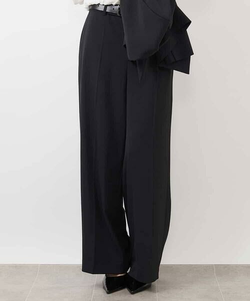 MICHEL KLEIN / ミッシェルクラン その他パンツ | ［セットアップ対応/洗える］ツイルワイドパンツ(多機能素材) | 詳細14